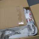 Sigaitwei 6 Light Farmhouse Brushed Nickel Chandelier,21.7" Modern Chandeliers for Dining Room Light Fixtures Over Table,Pendant Lights Kitchen Island,Metal Bracket with Downward Clear Glass Shade