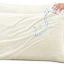 Kingrest Waterproof & Noiseless Pillow Protector (Standard, Pack of 2, Beige), Breathable Pillow Covers with Zipper, Machine Washable Pillow Encasment