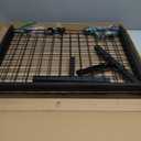 Eastern Tree 1 Pack 2.5'x 6' Three Pieces Grid Wall Panels Stand with T-Base, Black Wire Grid Wall Rack with Wheels, Craft Display Rack, Retail Display, Art Display, Extra More 10 Pieces Hooks