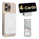 PROfezzion 2-in-1 for MagSafe Wallet Stand, RFID Blocking Magnetic Card Holder Fit 4 Cards, Heavy Duty Hardshell Wallet for iPhone 16 15 14 13 12 Pro Max Plus & MagSafe Case (Not for 13/12 Mini)