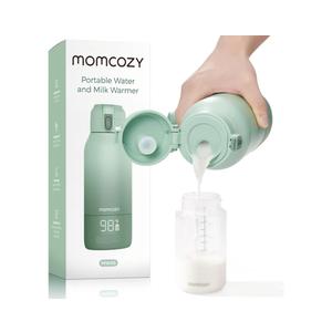 Momcozy Portable Bottle Warmer for Travel – Dual Heating Modes for Breast Milk & Water, Portable Milk Warmer with Fast Heating & Long Battery Life, 17 Ounces Large Capacity to Meet Your All-Day Needs