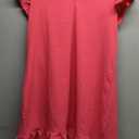 SOLY HUX Summer Dresses for Women V Neck Cap Sleeve Ruffle Hem Smock Short Dress, Size: XL