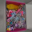 Princess Dress Up Shoes for Girls, Toddler Girl Toys Princess Shoes with Jewelry Accessories Crown, Magic Wand, Necklace, Earrings & Rings, Pretend Play Dress Up Toys Gift Set for Little Girls Age 3-5