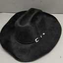 Western Cowboy Hat for Men Women,Shapeable Wide Brim Felt Fedora Classic Cowgirl Hats for Cowboys and Cowgirls,with bolo tie