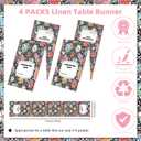 2 x 4 PCS Back to School Preschool Graduation Decorations Table Runner 71 x 13'' Kindergarten Graduation Composition Pencil Crayon Ruler Notebook for School Dining Room Classroom Party Decoration