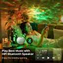 One Fire 360 Lights Galaxy Projector Night Light Projector Star Projector Mothers Day Gifts Teen Girl Gifts for Boys Gift Ideas Women Gifts Birthday Gifts Lava Lamp 15 White Noise+Bluetooth Room Decor