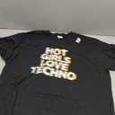 Hot Girls Love Techno EDM T-Shirt 2XL