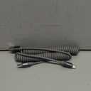 LISEN Coiled USB C Cable, Durable Short USB A to USB C Cable 2 Pack for Android Auto & CarPlay Cable, Short Type C Retractable Car Charger Cord for iPhone 17/16/15 Samsung Galaxy S25/S24 A15, Gray 4FT