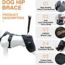 Dog Hip Support Brace - Adjustable Dog Leg Brace for Hip Dysplasia/Arthritis/Pain Relief, Warm & Breathable Luxating Patella Stabilizer, Post-Surgery Recovery(Size XXL)