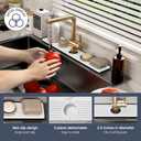Quick Drying Stone Faucet Mat for Kitchen Sink - Diatomite Sink Mat Absorbing Stone Tray for Bathroom Counter, Sink Faucet Splash Guard Water Protector Matt for Kitchen Counter(White, 14" x 3.9")