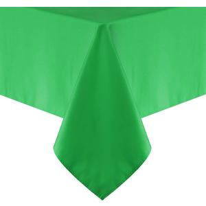 Obstal 210GSM Rectangle Green Table Cloth, Christmas Decorations Waterproof Tablecloth, Table Cover Protector for Holiday Party Use (Green,60 x 102 Inch)