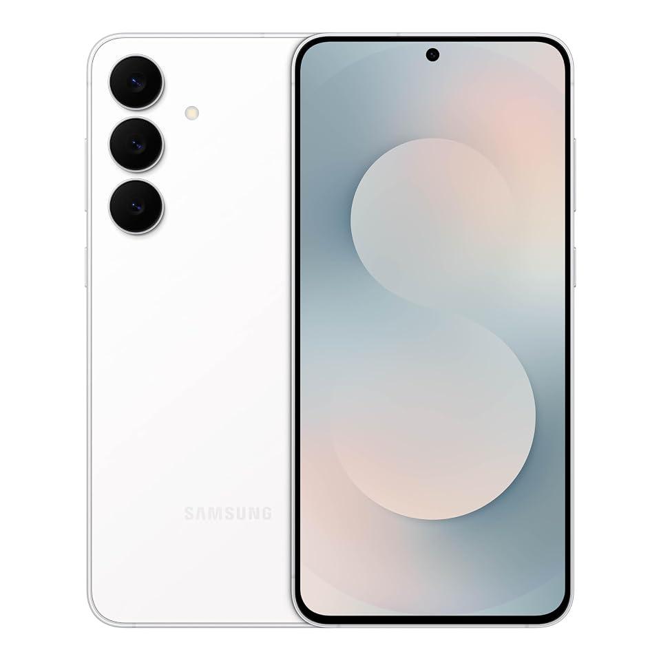 Samsung Galaxy S25 FE Cell Phone (2025), 128GB AI Smartphone, Unlocked Android, Large Display, 4900mAh Battery, High Res-Camera, AI Photo Edits, Durable, White