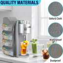 Soda Machine Dust Cover for Ninja Thirsti Max Custom Hydration System, Soda Maker WC2002, Cover Bag with Storage Pockets Compatible with Ninja Thirsty, Flavored Water Drops(Gray)