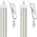 ELEKICO Led Shop Light, Super Bright 40W 5600lm 5000k Shop Light are 5 Times Brighter Than Cabinet Lights, Linkable 2ft Led Lights Fixture for Cabinet Garage Workbench 2-Pack