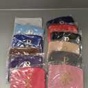 12 Pcs Rosary Pouch Catholic with Gold Cross PU Leather Rosary Case for Women and Men Coin Purses Holder Zipper Bag for Travel Christmas, 12 Colors(Chi Rho)