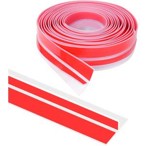 Door Draft Stopper for Side of Door Frame 1.97 in x 20 Ft T-Shaped Silicone Weather Stripping Door Seal Strip Draft Blocker - Clear