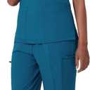 ANGEL GUARD Scrubs Set for Women, V-Neck Top and Jogger Pants, 13 Pockets, Thick Stretch Medical Workwear