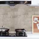 Art3d 10-Pack Peel and Stick Wall Tile for Backsplash, Stick on Stone Tile for Kitchen Bathroom Fireplace Vanitity in Stone Beige