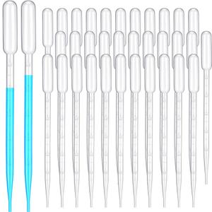 Kingdder 1000 Pcs Plastic Transfer Pipettes Disposable Graduated Pipettes for Scientific Experiment, Essential Oils, Make up Tool (5 ml)