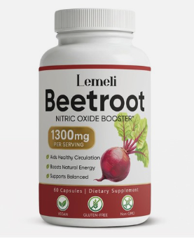 3pcs Lemeli Beetroot - 1300mg, Lemeli Beet Root Supplement 60 Capsules EXP: 03/2028