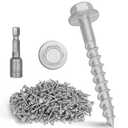 300-Pack Joist Hanger Screws #9 x 1-1/2 & 1/4" Hex Head with 0.370"-Dia Compatibility with SD9112R500 and 10D Nails, Joist Connector Screw Pass 500 Hours Salt Spray Test