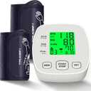Arm Blood Pressure Monitor with 2 Cuffs, Pediatric Blood Pressure Cuff 6"-9"Medium/Large Cuff 9"-16.5" Includes 4 AAA Batteries