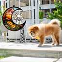 3 x Dog Memorial Gifts for Loss of Dog Suncatcher, White Angel Dog on Sunset Moon Dog Beverage Acrylic Ornaments Decor Window Wall Sympathy Gift for Dog Lover