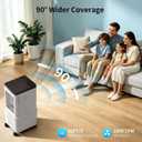 Portable Air Conditioners, 3-in-1 Portable AC Unit with Removable 2.6 Gal Water Tank, Dehumidifier & Fan,Evaporative Air Cooler Windowless with 3 Wind Speeds Swamp Cooler for Bedroom Office Garage