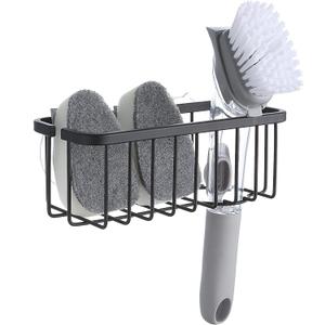 SunnyPoint NeverRust Deluxe Kitchen & Bathroom Sink Sponge Holder Organizer with Adhesive Mount - Additional Suction Cup Included – Sponge & Brush NOT Included – 7.4 x 3.3 x 2.75 Inch