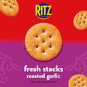 RITZ Fresh Stacks Roasted Garlic Crackers, Travel Snacks, 11.8 oz (8 Multi Snack Packs)