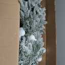 YITAHOME 6FT Pre-lit Flocked Layered Christmas Tree with Remote, Hinged Flocked Christmas Tree w/ 1338 PE & PVC Mixed Branch Tips, 270 Warmwhite & Color Changing Lights w/Removable lampshade,11 Modes : Home & Kitchen