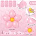 4 Pcs Inflatable Plumeria Decorations Flower Pool Floats 20 Inches Inflatable Frangipani Blow Up Flowers for Wedding Holiday Birthday Summer Bachelor Party Supplies, 19.7"