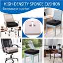 Extra Thick Office Chair seat Cushion, Back and Hip Pads, Non-Slip seat Cushion for Long Hours in wheelchairs/Cars and Dining Chairs. (Black)