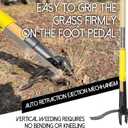 Weed Puller Tool with Long Handle,44'' Heavy Duty 4-Claw Stand Up Garden Weeding Tool-Double Weeding Technique,Weed Remover Tool That not Body BendingErgonomic