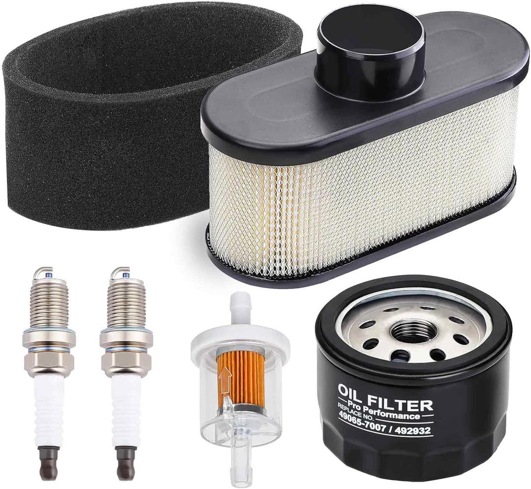 FR691V Tune Up Kit for Kawasaki FR651V FR730V FS481V FS541V FS600V FS651V FS691V FS730V Engine Lawn Mower, Replace FR691V Oil Filter 49065-7007 Air Filter 11013-0752