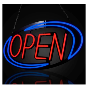 LED Neon Open Sign for business - 32 x 16 inch Larger Size Super-Bright Advertisement Store Open Sign Inksilvereye
