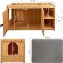 Cat Litter Box Enclosure Furniture, Rattan Litter Box Cover