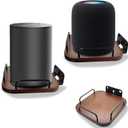 Universal Speaker wall Mount,Secure Adjustable Real Wood wall Bracket Holder,Small Speakers Shelves for Bose,homepod,JBL,Sonos,Sony,KEF,Google,Roku (Walnut,2 Pack)