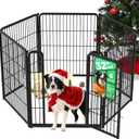 FXW Homeplus Unleashed Indoor Dog Playpen - Stress-Free and Safe Play, Heavy Duty 32 Inch 6 Panels Dog Pen for Small and Medium Dogs, BlackPatented