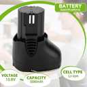 3.0Ah Battery Replacement for Dremel 10.8V Battery 855-02 855-01,Compatible with Dremel 8000-01 8001-01 8001-02 Power Tool