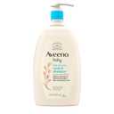 Aveeno Baby Daily Moisture Gentle Bath Wash & Shampoo with Natural Oat Extract, Hypoallergenic, Tear-Free & Paraben-Free Formula For Sensitive Hair & Skin, Lightly Scented, 33 fl. oz