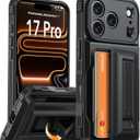 Oterkin for iPhone 17 Pro Wallet Case [4-5 Card Holder] [Kickstand] [RFID Blocking] [Full Camera Protection] [Military Grade Protection] Shockproof Rugged Phone Case for iPhone 17 Pro, Black