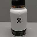 Hydro Flask Water Bottle - Insulated Stainless Steel - Wide Straw Lid, Non Spill, Leakproof in 32 Oz Ivory