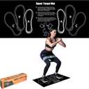 Squat Mat With Foot Position - Anti Slip Training Mat, Perfect for Leg and Abdominal Exercises. Squat Pads Can Activate Muscles and Prevent Sports Injuries,Lightweight and Portable. (black)
