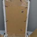 10x20 Picture Frame Set of 2, Distressed White Wood Frame with Real Glass Collage Frame, Display Pictures Three 5x7 With Mat or 10 x 20 Without Mat - Horizontal or Vertical Wall Mounting