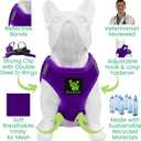 EcoBark Step in Dog Harness - Eco-Friendly Dog Harnesses for Dogs - Reflective and Adjustable Chest Body Halter Vest -Soft Luxurious Mesh (Purple, XL)