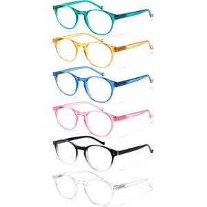 NORPERWIS 5 Pairs Reading Glasses - Standard Fit Spring Hinge Readers Glasses for Men and Women (Mix Color-2, 0.50)