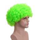 3 x FREE BEAUTY Fluffy Afro Synthetic Clown Wig for Men Women Cosplay Anime Party St. Patrick's Day Christmas Halloween Fancy Funny Wigs (Green)