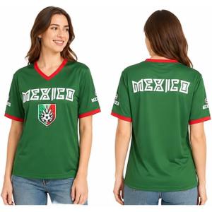 Unisex Fan Jersey 2026 International Soccer World Football Event T-Shirt Casual Streetwear Argentina Brazil Canada USA Mexico (Green, M)