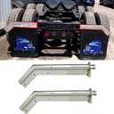 Chrome Angled Spring Loaded Mud Flap Hanger Bracket Set 1-1/8" Bolt Spacing 27.5" Length fit for Semi Trucks, 2PCS